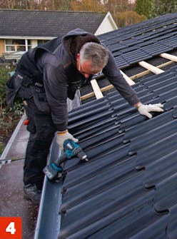 Legge takplater på eksisterende tak Legge takplater på eksisterende tak